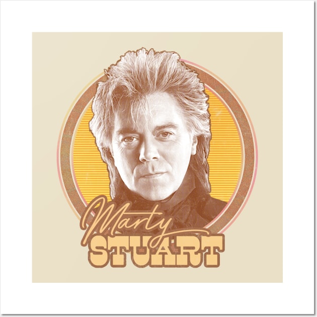 Marty Stuart / Faded-Look Country Fan Art Design Wall Art by DankFutura